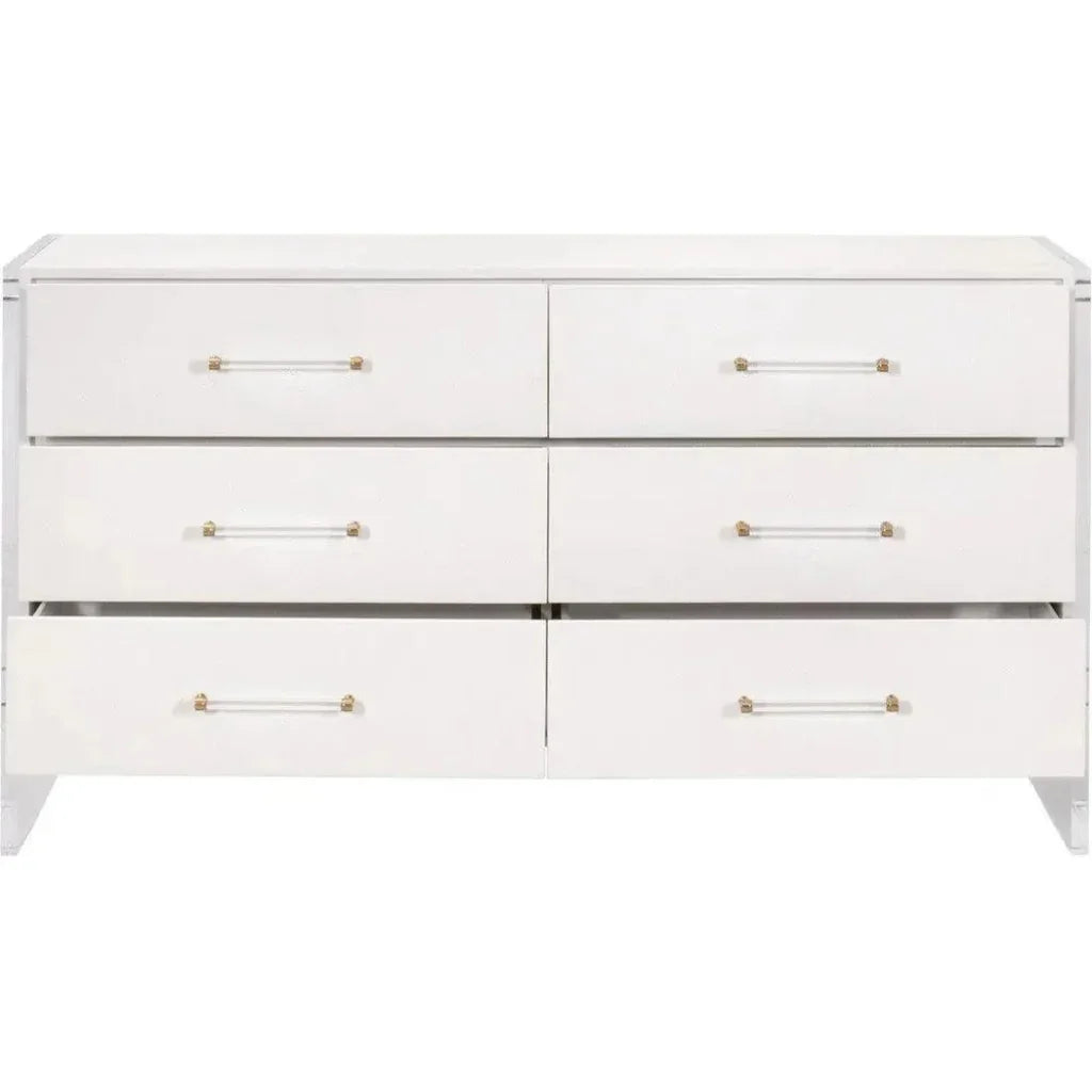 Sonia Shagreen 6 - Drawer Double Dresser - LOOMLAN - Essentials For Living - Dressers