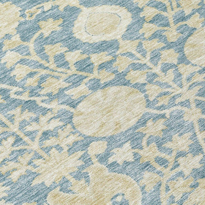 Sonnet Blue Washable Indoor-Outdoor Rug-Outdoor Rugs-LOOMLAN Rugs-LOOMLAN