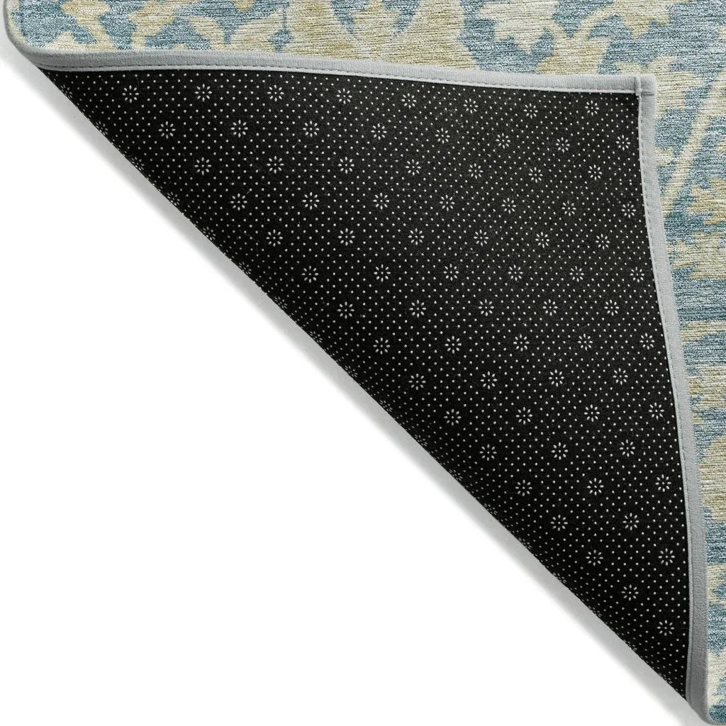 Sonnet Blue Washable Indoor-Outdoor Rug-Outdoor Rugs-LOOMLAN Rugs-LOOMLAN