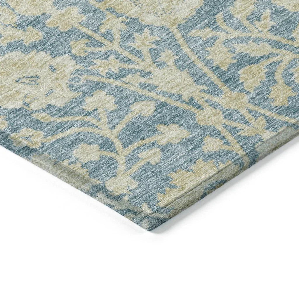 Sonnet Blue Washable Indoor-Outdoor Rug-Outdoor Rugs-LOOMLAN Rugs-LOOMLAN