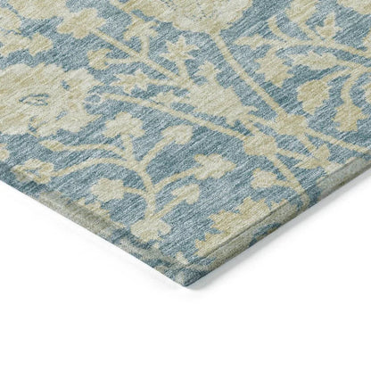 Sonnet Blue Washable Indoor-Outdoor Rug-Outdoor Rugs-LOOMLAN Rugs-LOOMLAN