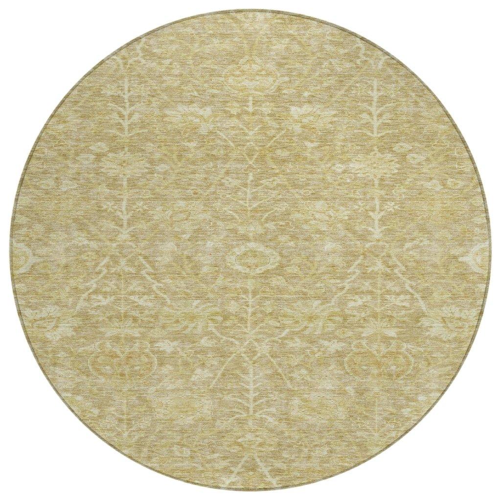 Sonnet Brown Washable Indoor-Outdoor Rug-Outdoor Rugs-LOOMLAN Rugs-8' x 8'-LOOMLAN