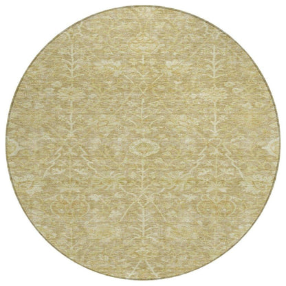 Sonnet Brown Washable Indoor-Outdoor Rug-Outdoor Rugs-LOOMLAN Rugs-8' x 8'-LOOMLAN