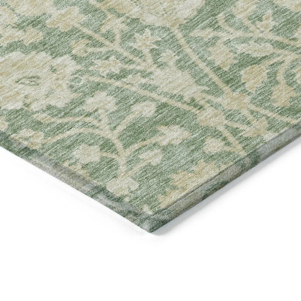 Sonnet Green Washable Indoor-Outdoor Rug-Outdoor Rugs-LOOMLAN Rugs-LOOMLAN