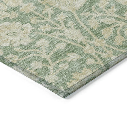 Sonnet Green Washable Indoor-Outdoor Rug-Outdoor Rugs-LOOMLAN Rugs-LOOMLAN