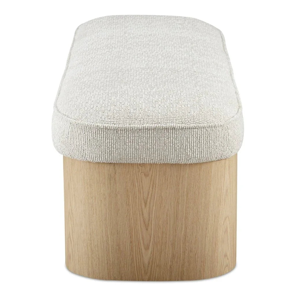 Sonny Flecked Oatmeal Fabric Bedroom Bench - LOOMLAN - Moe's Home - Bedroom Benches