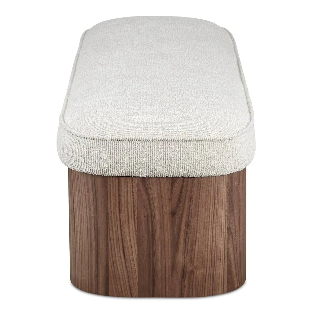 Sonny Flecked Oatmeal Fabric Bedroom Bench - LOOMLAN - Moe's Home - Bedroom Benches