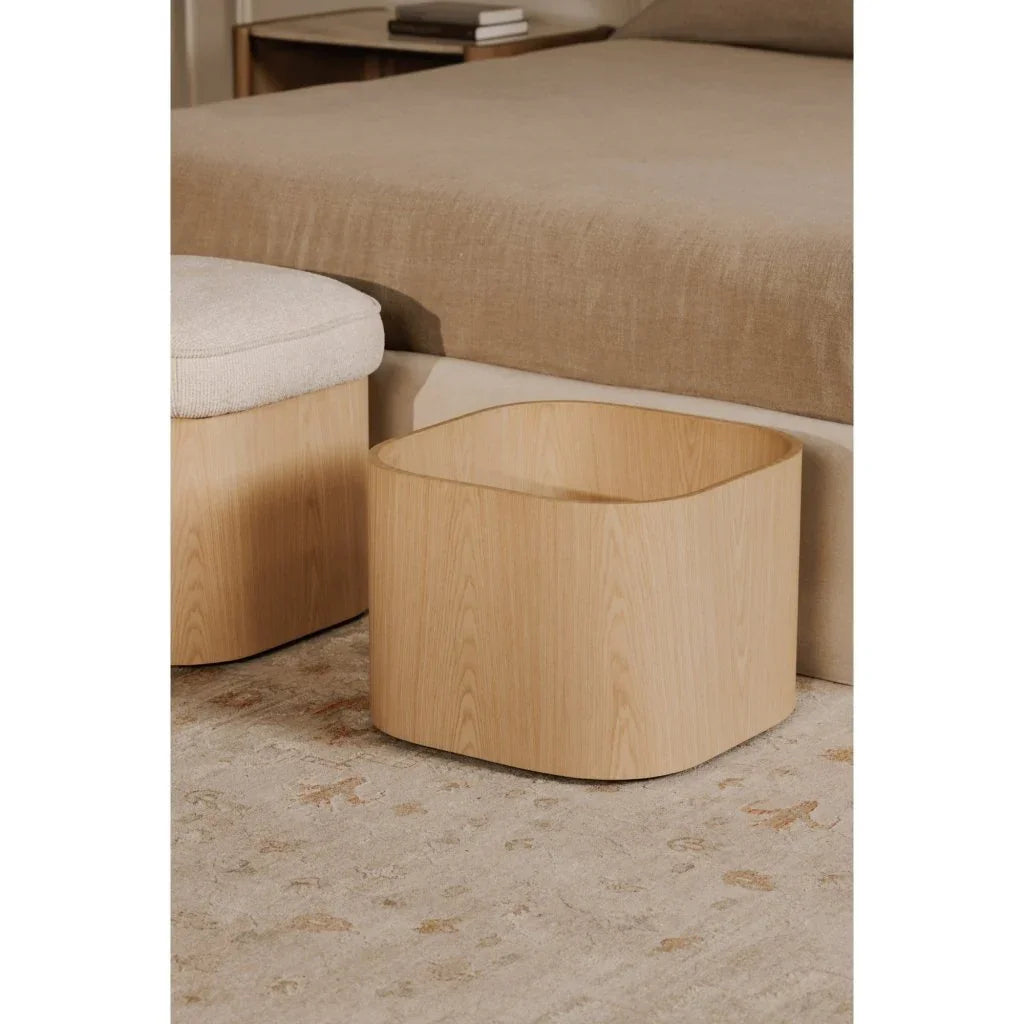 Sonny Wood Lift - Top Storage Stool - LOOMLAN - Moe's Home - Poufs and Stools