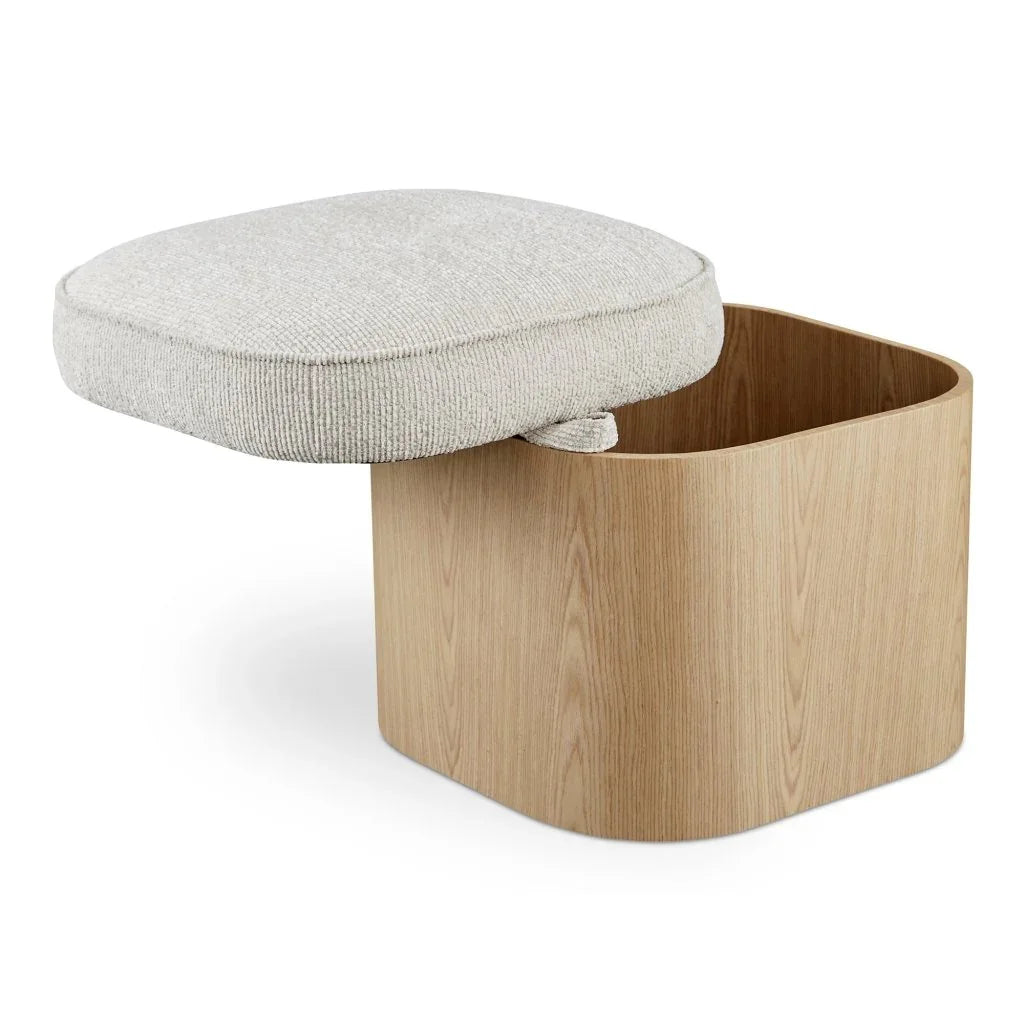 Sonny Wood Lift - Top Storage Stool - LOOMLAN - Moe's Home - Poufs and Stools