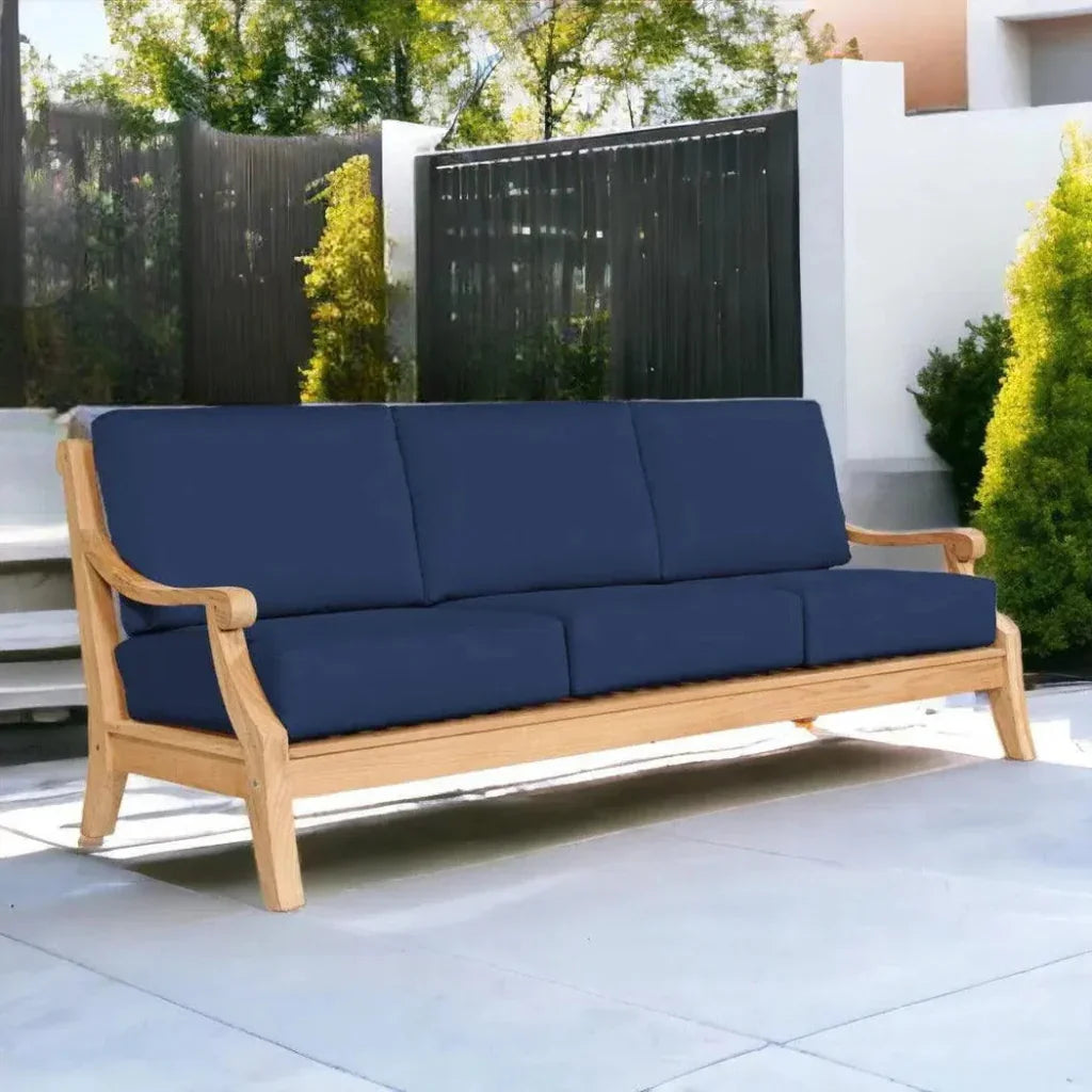 Sonoma Teak Deep Outdoor Couch Sunbrella Cushions - LOOMLAN - HiTeak - Outdoor Sofas & Loveseats