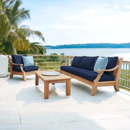Sonoma Teak Deep Outdoor Couch Sunbrella Cushions - LOOMLAN - HiTeak - Outdoor Sofas & Loveseats