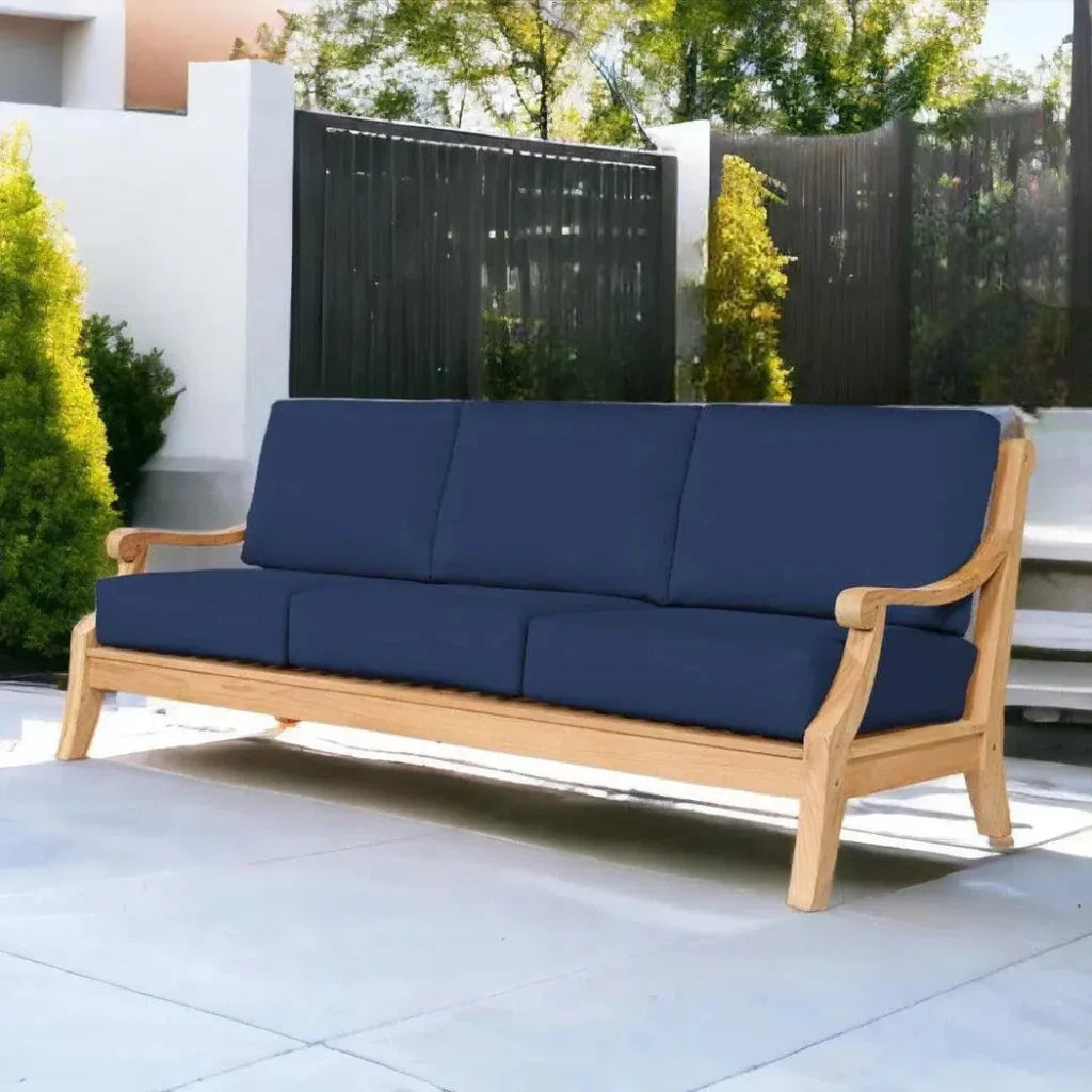 Sonoma Teak Deep Outdoor Couch Sunbrella Cushions - LOOMLAN - HiTeak - Outdoor Sofas & Loveseats