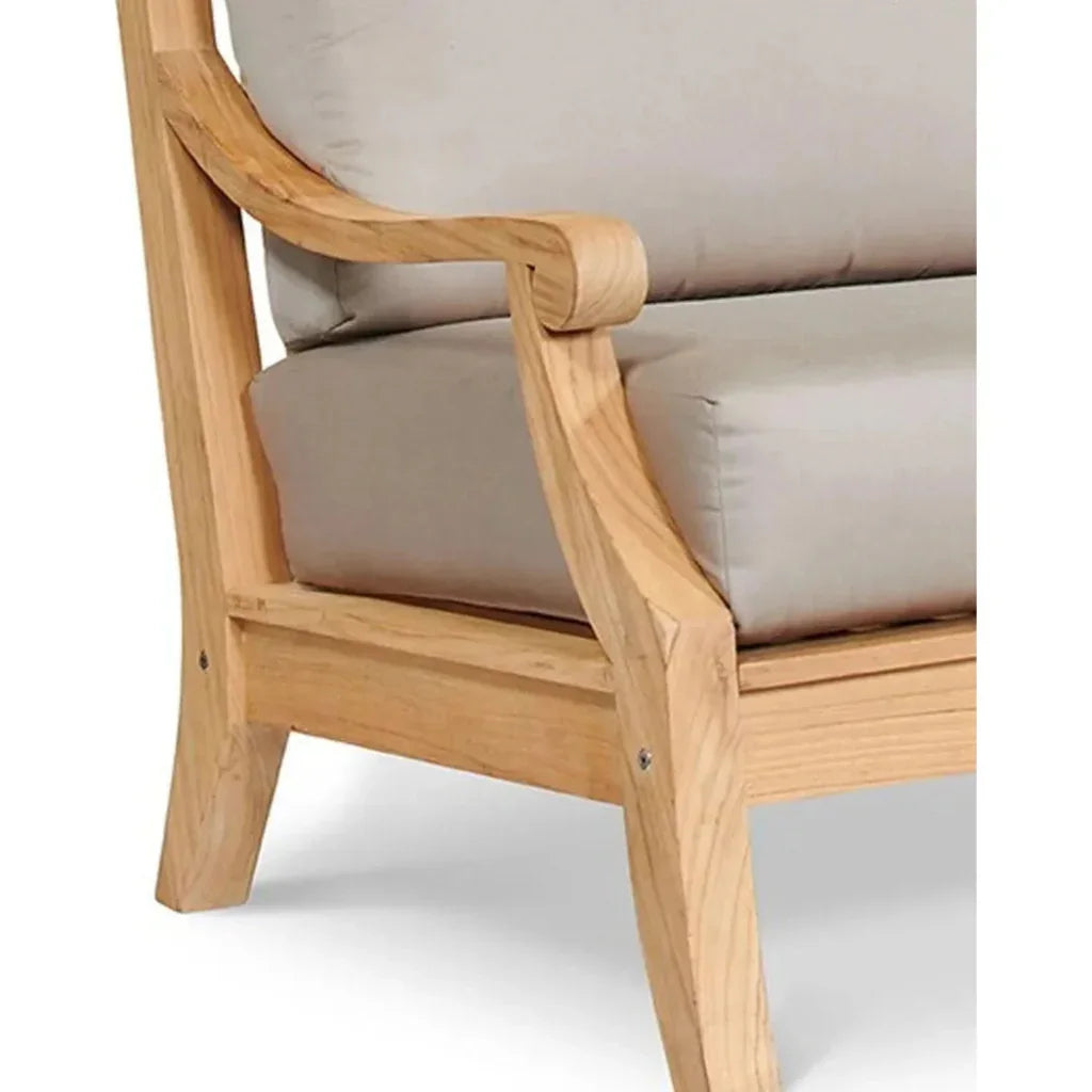 Sonoma Teak Deep Outdoor Couch Sunbrella Cushions - LOOMLAN - HiTeak - Outdoor Sofas & Loveseats