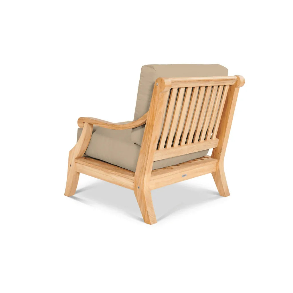 Sonoma Teak Patio Deep Sofa Set with Sunbrella 4PC - LOOMLAN - HiTeak - Outdoor Sofas & Loveseats