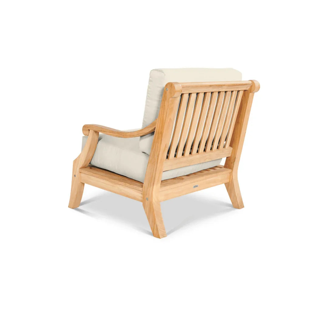 Sonoma Teak Patio Deep Sofa Set with Sunbrella 4PC - LOOMLAN - HiTeak - Outdoor Sofas & Loveseats