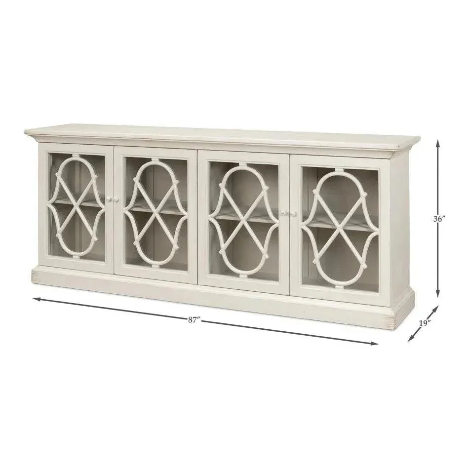 Sonya White Sideboard Buffet For Dining Room - LOOMLAN - Sarreid - Sideboards