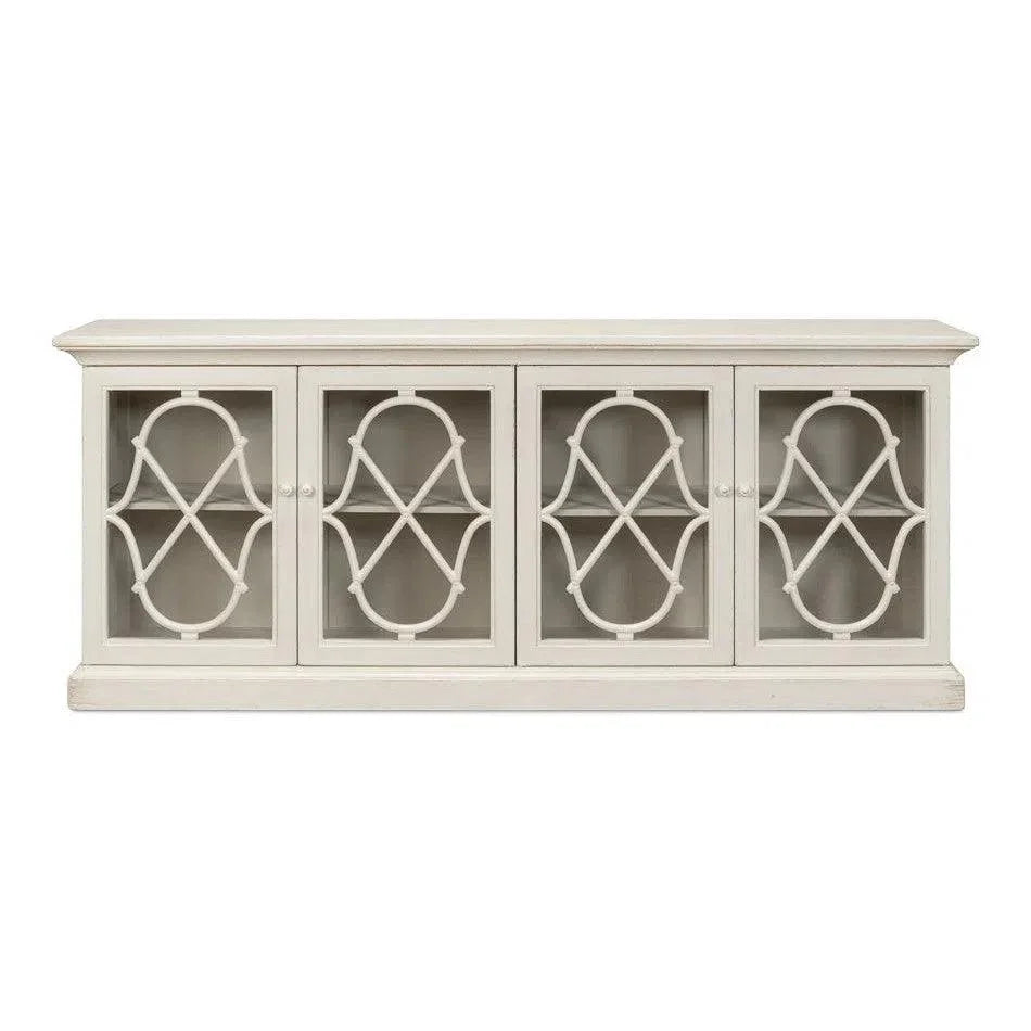 Sonya White Sideboard Buffet For Dining Room - LOOMLAN - Sarreid - Sideboards