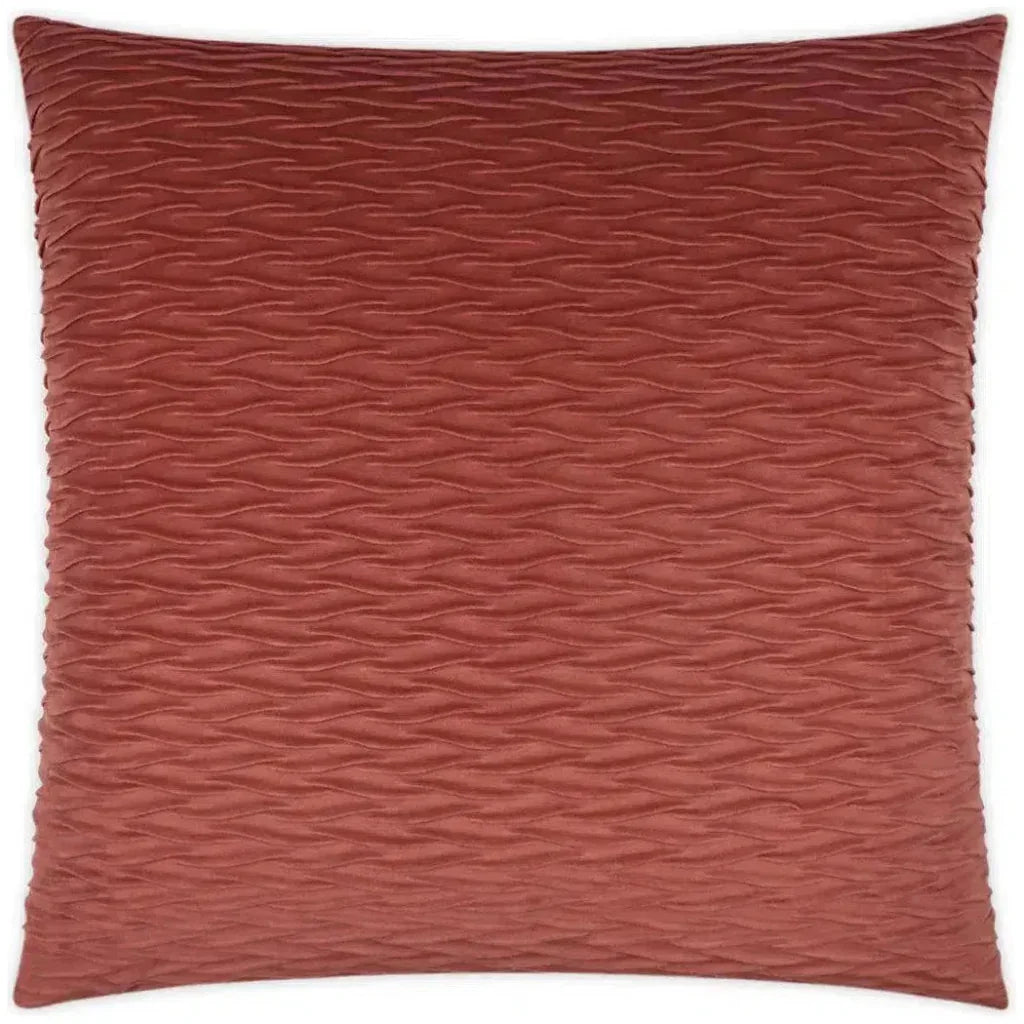 Sophia Terracotta Solid Copper Large Throw Pillow - LOOMLAN - D.V. Kap - Throw Pillows