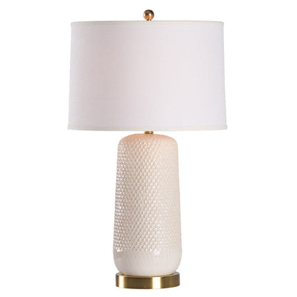 Sophia Textured Cream Ceramic Table Lamp