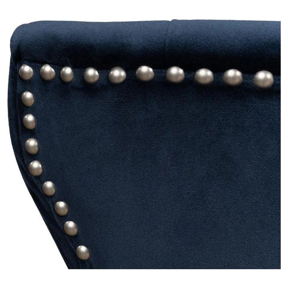 Sophie Leather Armless Dining Chair 2PC - LOOMLAN - Sarreid - Dining Chairs