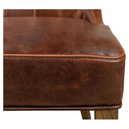 Sophie Leather Armless Dining Chair 2PC - LOOMLAN - Sarreid - Dining Chairs