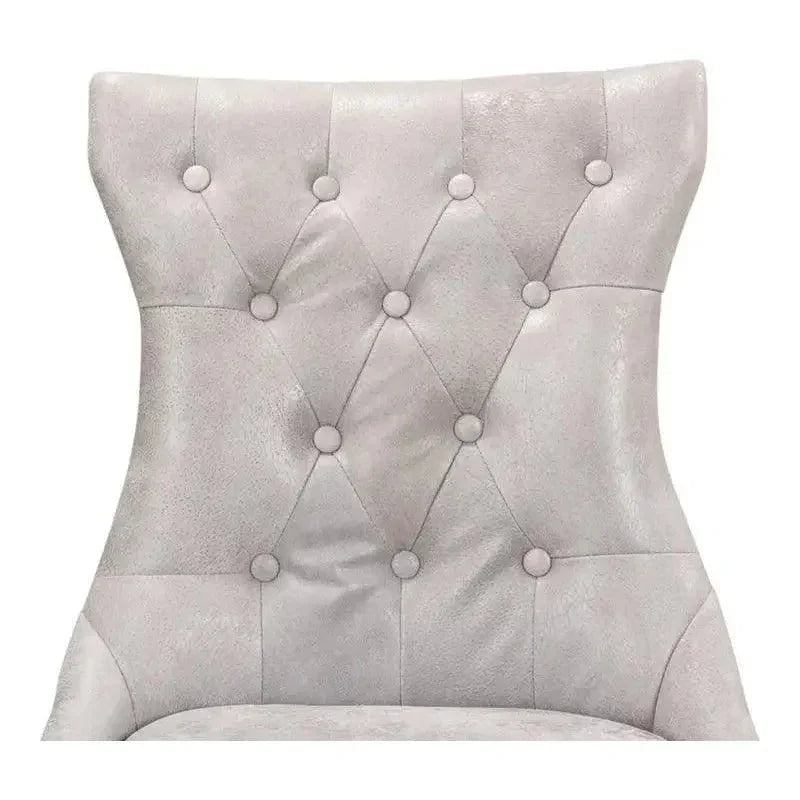 Sophie Leather Armless Dining Chair 2PC - LOOMLAN - Sarreid - Dining Chairs