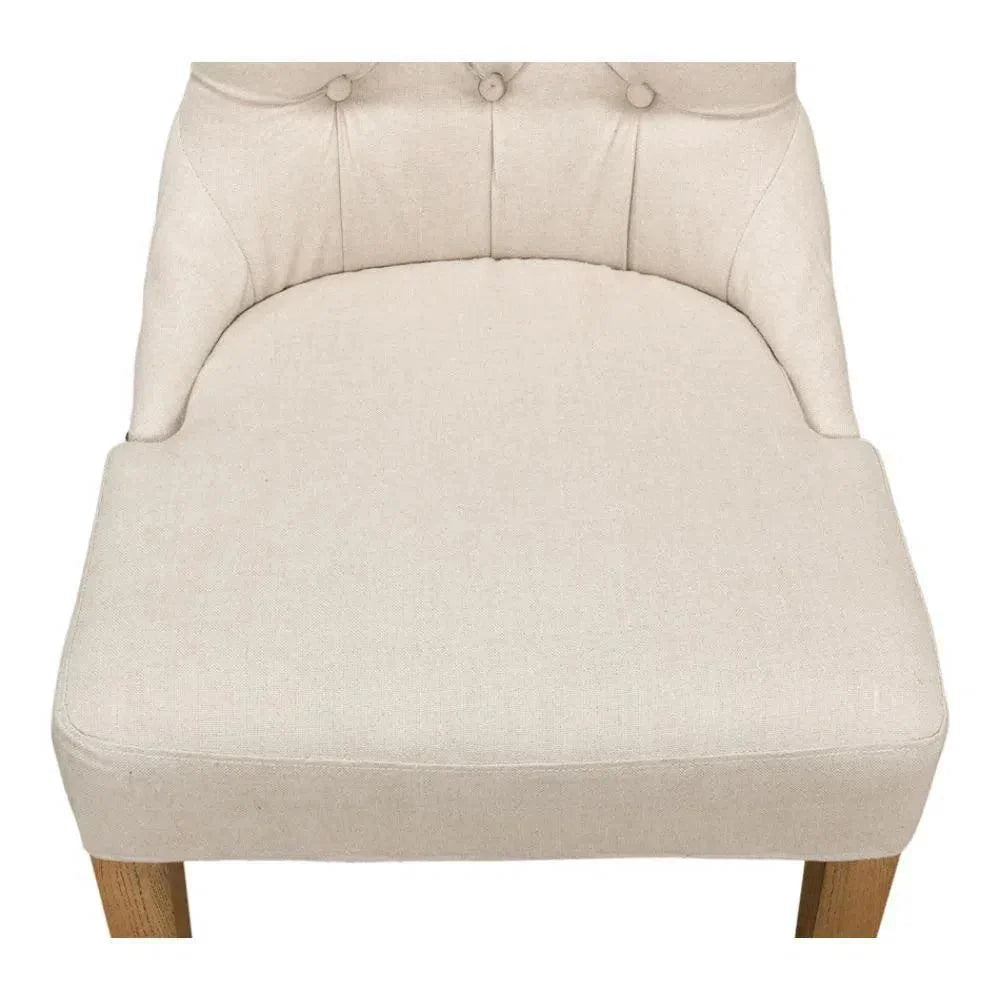 Sophie Leather Armless Dining Chair 2PC - LOOMLAN - Sarreid - Dining Chairs