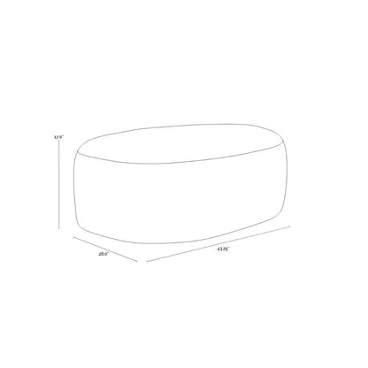 Soraya Fabric Ottoman - LOOMLAN - SUNPAN - Ottomans