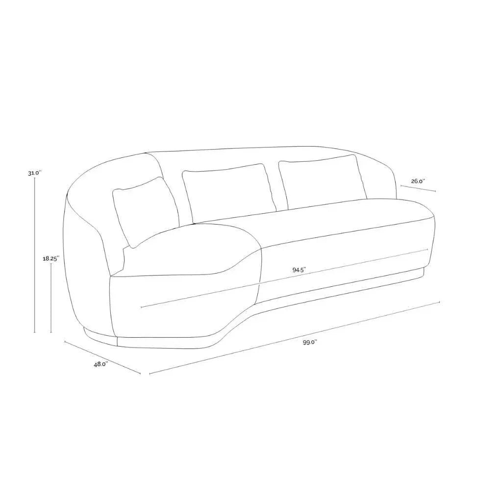 Soraya Fabric Sofa - LOOMLAN - SUNPAN - Sofas & Loveseats