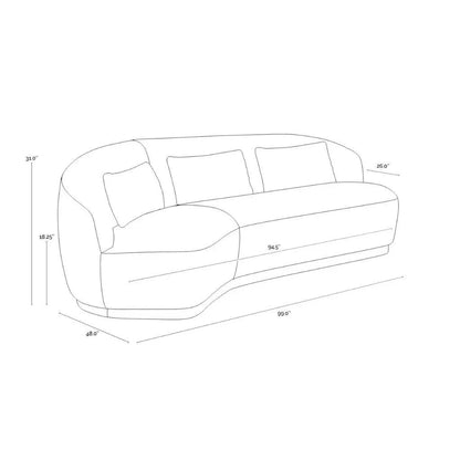 Soraya Fabric Sofa - LOOMLAN - SUNPAN - Sofas & Loveseats