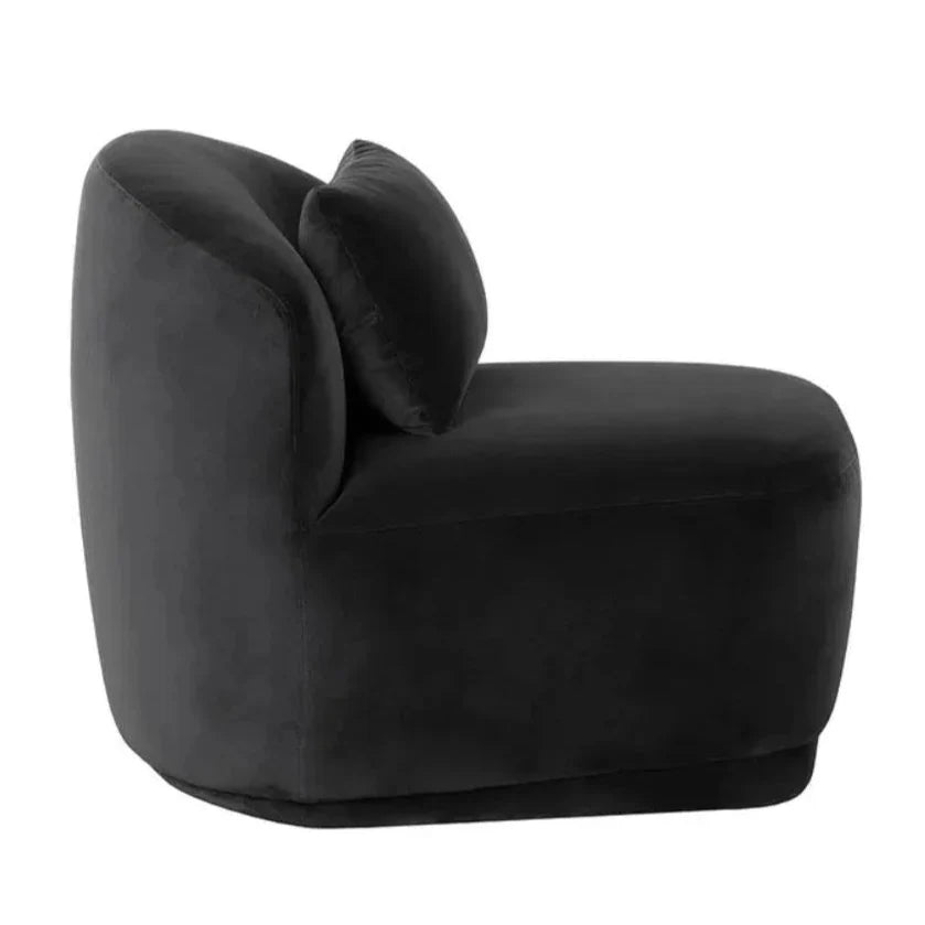 Soraya Fabric Swivel Armless Chair - LOOMLAN - SUNPAN - Club Chairs