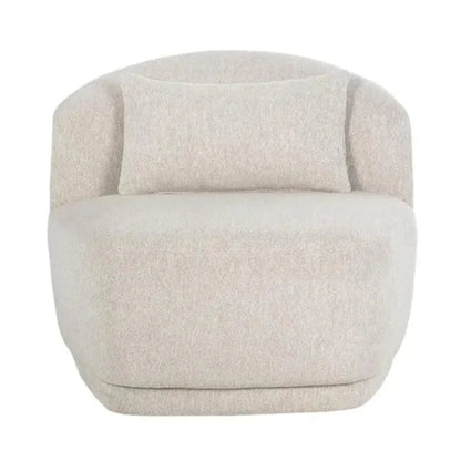 Soraya Fabric Swivel Armless Chair - LOOMLAN - SUNPAN - Club Chairs