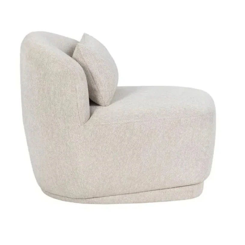 Soraya Fabric Swivel Armless Chair - LOOMLAN - SUNPAN - Club Chairs