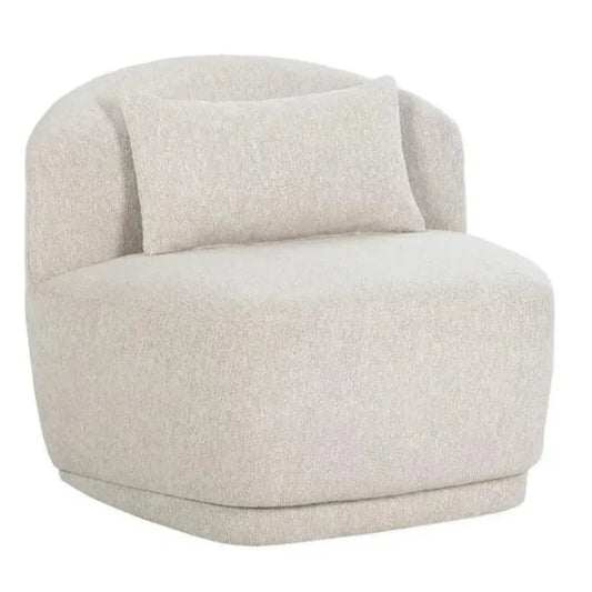 Soraya Fabric Swivel Armless Chair - LOOMLAN - SUNPAN - Club Chairs