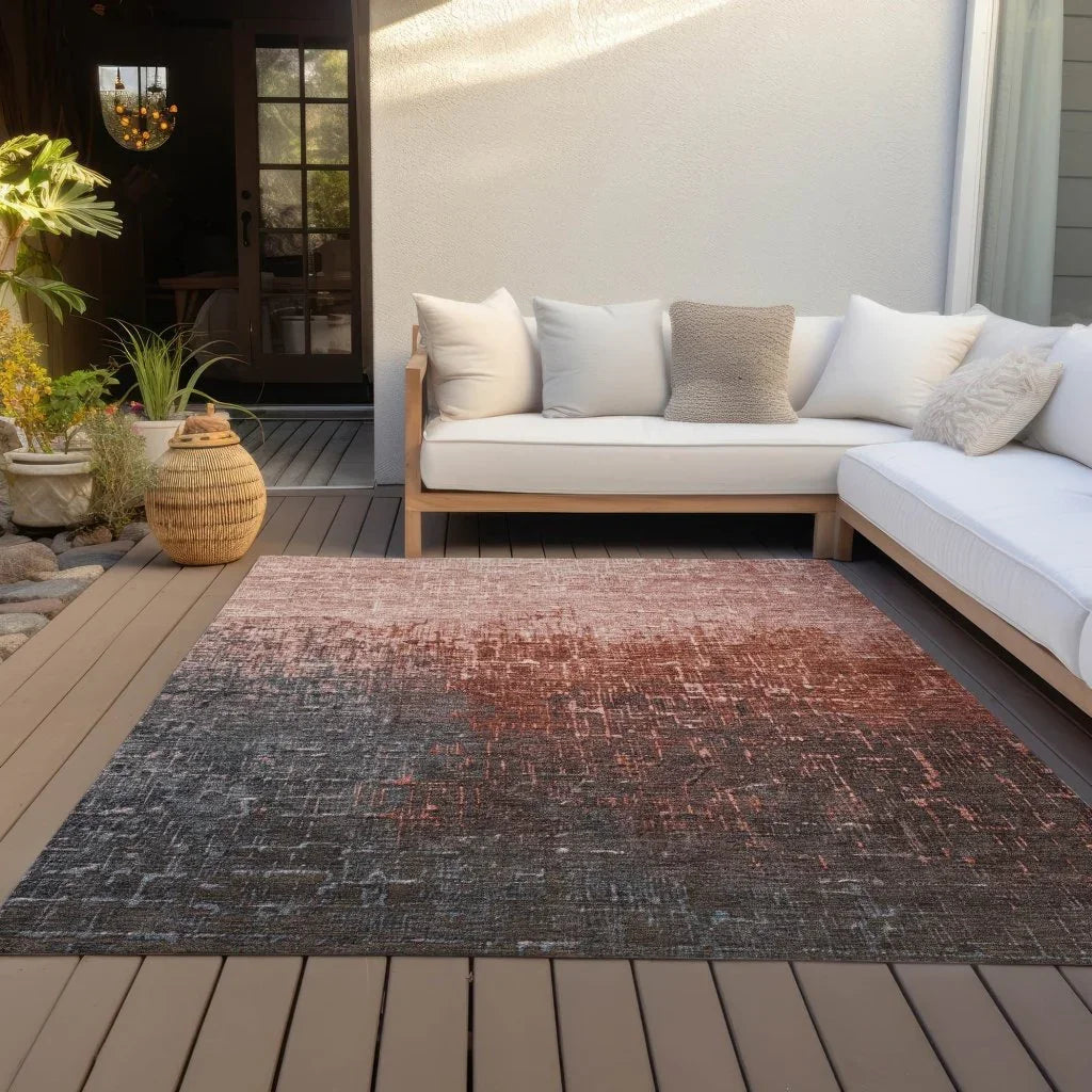 Sorella Orange Washable Indoor-Outdoor Rug-Outdoor Rugs-LOOMLAN Rugs-LOOMLAN