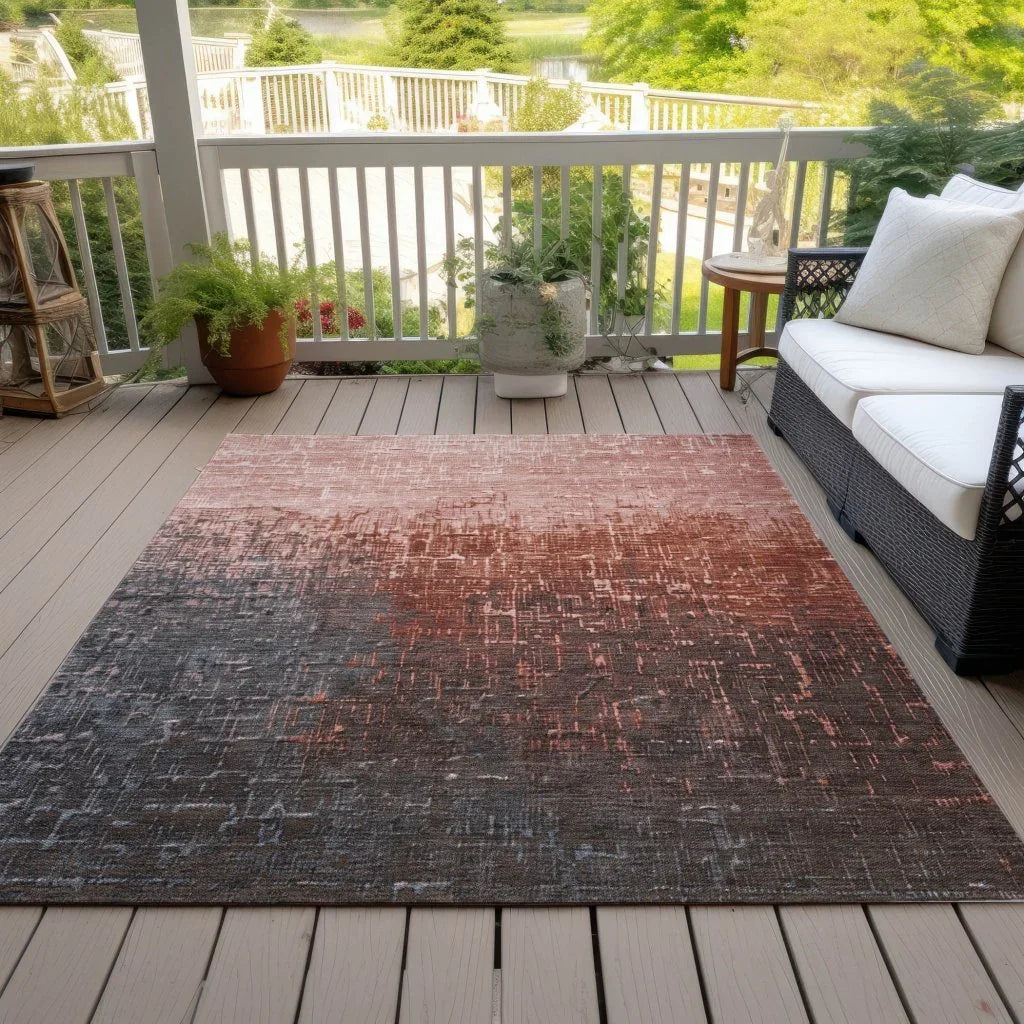 Sorella Orange Washable Indoor-Outdoor Rug-Outdoor Rugs-LOOMLAN Rugs-LOOMLAN