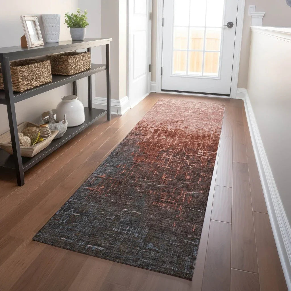 Sorella Orange Washable Indoor-Outdoor Rug-Outdoor Rugs-LOOMLAN Rugs-LOOMLAN