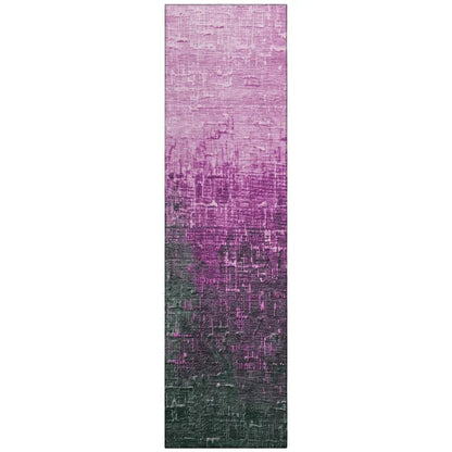 Sorella Pink Washable Indoor-Outdoor Rug-Outdoor Rugs-LOOMLAN Rugs-2'3" x 7'6"-LOOMLAN