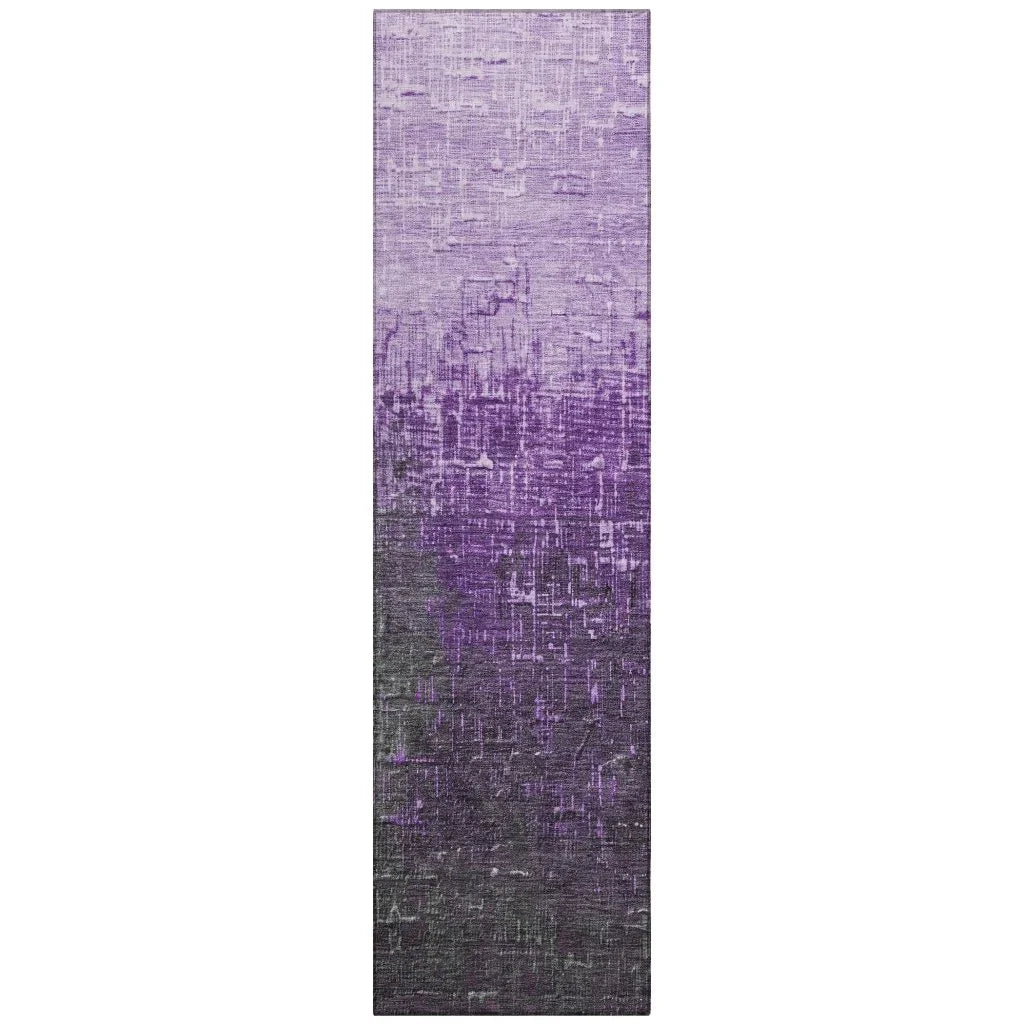 Sorella Purple Washable Indoor-Outdoor Rug-Outdoor Rugs-LOOMLAN Rugs-2'3" x 7'6"-LOOMLAN