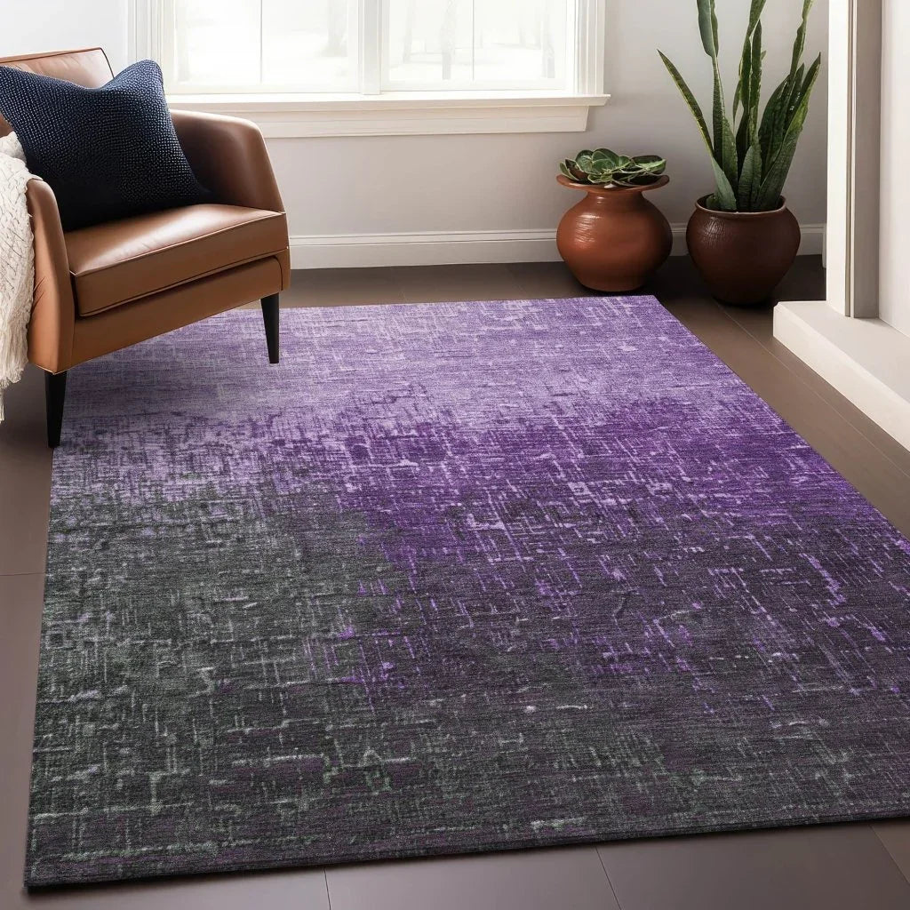 Sorella Purple Washable Indoor-Outdoor Rug-Outdoor Rugs-LOOMLAN Rugs-LOOMLAN