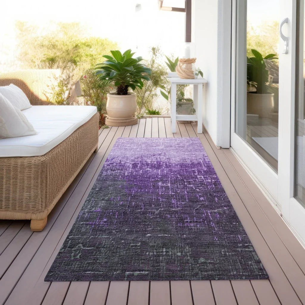 Sorella Purple Washable Indoor-Outdoor Rug-Outdoor Rugs-LOOMLAN Rugs-LOOMLAN