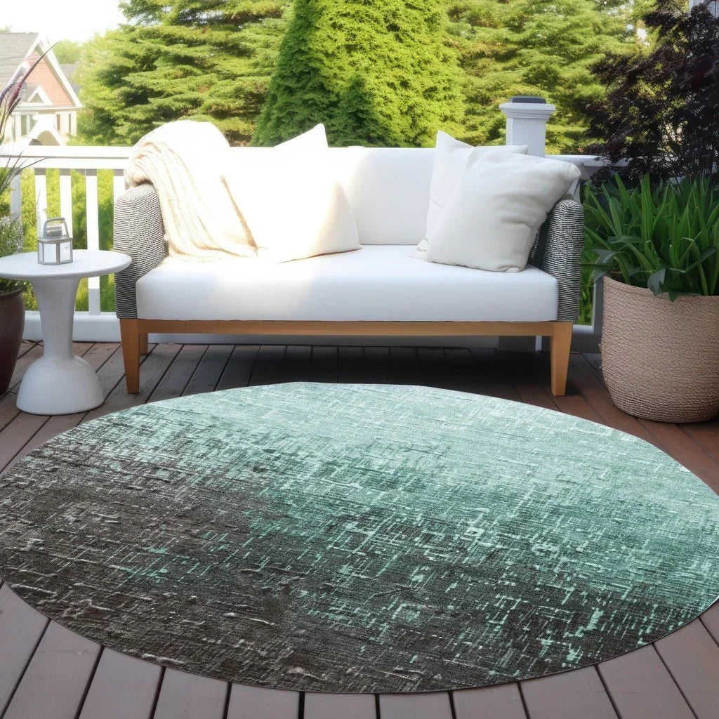 Sorella Teal Washable Indoor-Outdoor Rug-Outdoor Rugs-LOOMLAN Rugs-LOOMLAN
