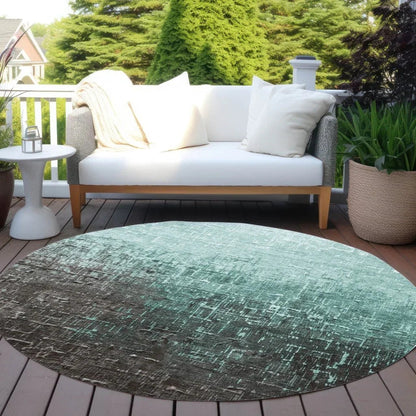Sorella Teal Washable Indoor-Outdoor Rug-Outdoor Rugs-LOOMLAN Rugs-LOOMLAN