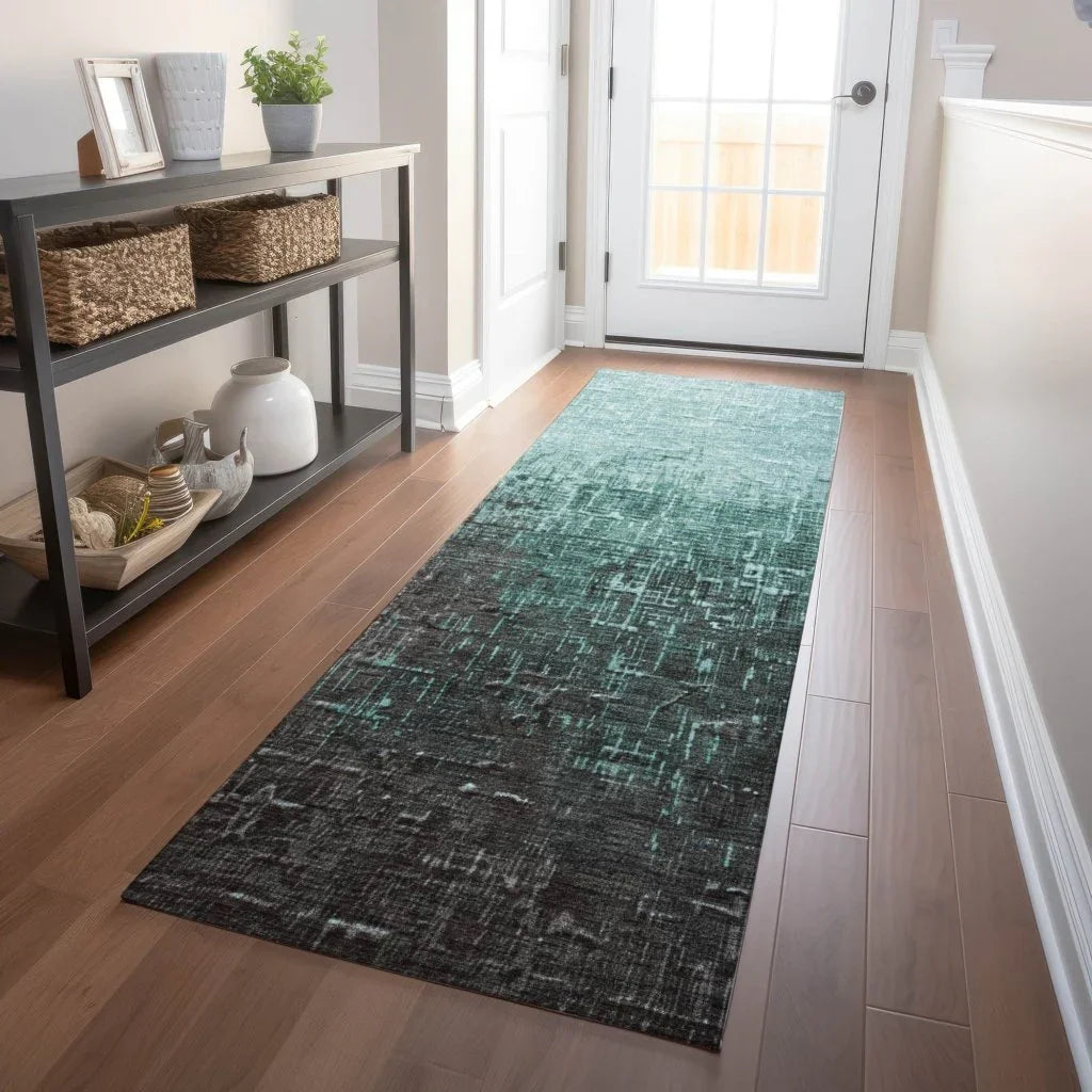 Sorella Teal Washable Indoor-Outdoor Rug-Outdoor Rugs-LOOMLAN Rugs-LOOMLAN
