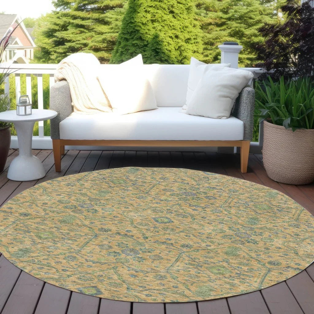 Soren Orange Washable Indoor-Outdoor Rug-Outdoor Rugs-LOOMLAN Rugs-LOOMLAN