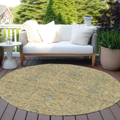 Soren Orange Washable Indoor-Outdoor Rug-Outdoor Rugs-LOOMLAN Rugs-LOOMLAN
