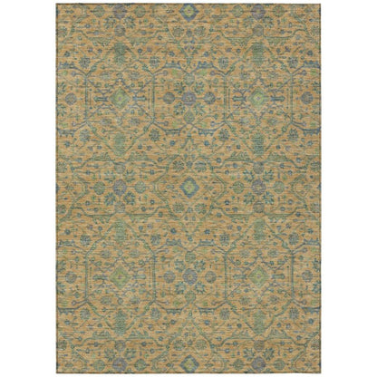 Soren Orange Washable Indoor-Outdoor Rug-Outdoor Rugs-LOOMLAN Rugs-2'6" x 3'10"-LOOMLAN