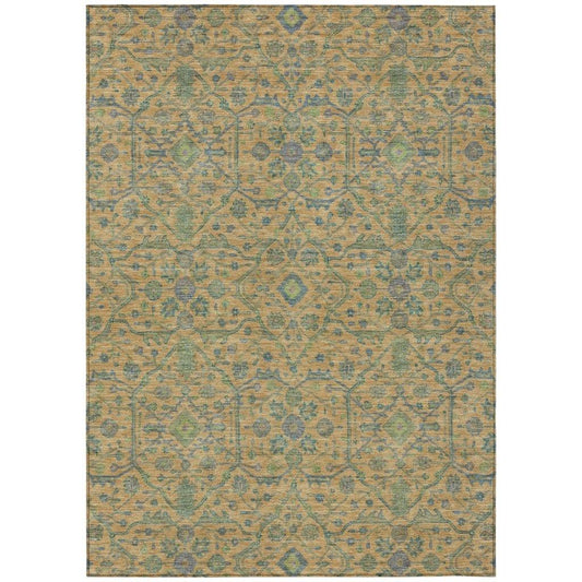 Soren Orange Washable Indoor-Outdoor Rug-Outdoor Rugs-LOOMLAN Rugs-2'6" x 3'10"-LOOMLAN