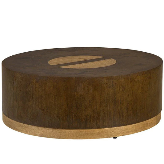 Soria Wooden Round Cocktail Table - LOOMLAN - Furniture Classics - Coffee Tables
