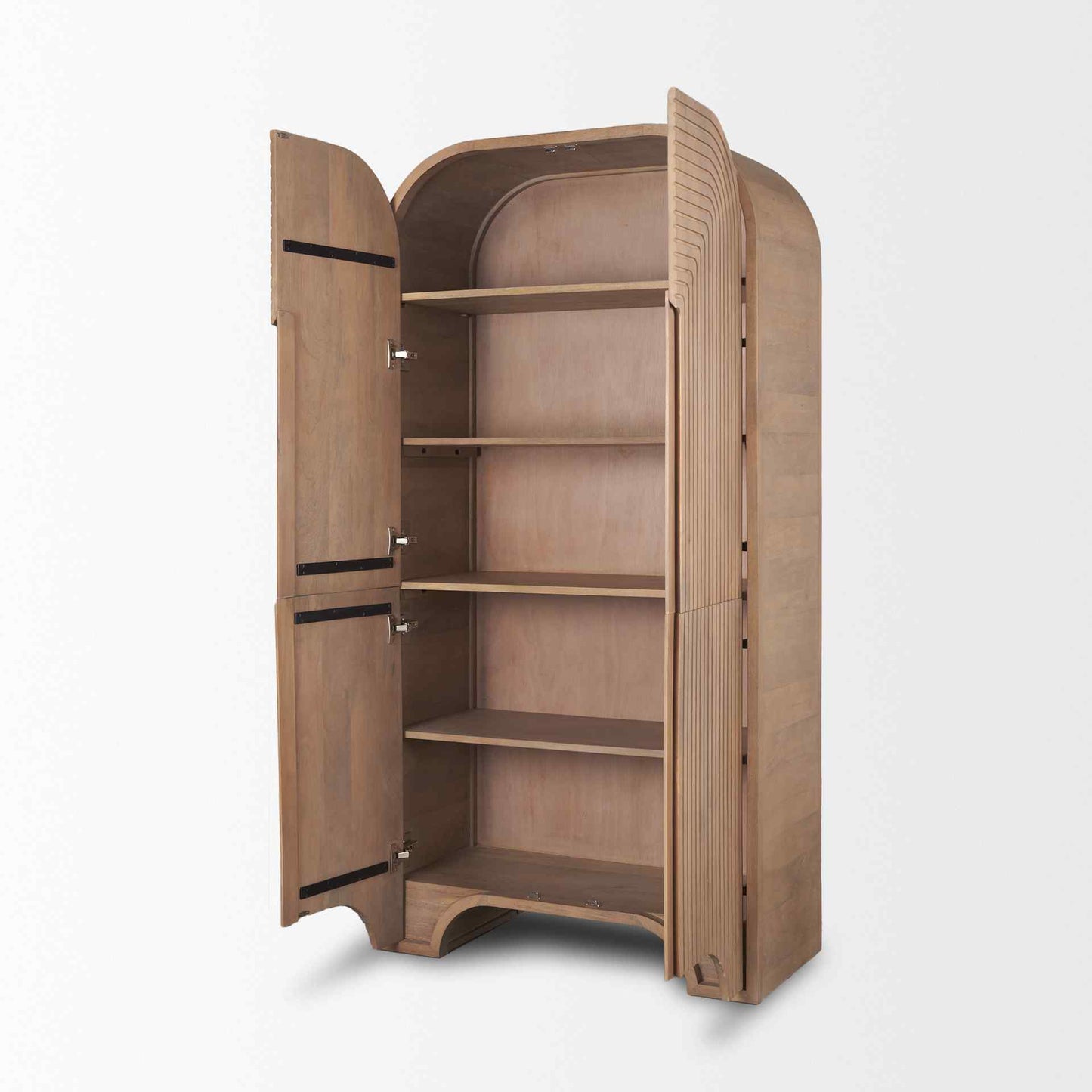 Sorina Light Brown Wood Bookcase